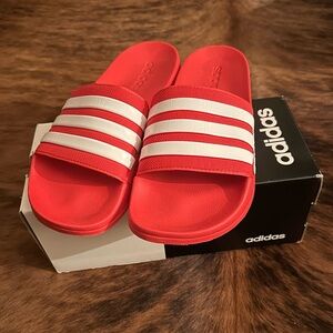 Adidas Adilette Shower Slides - Men’s size 10 - Red